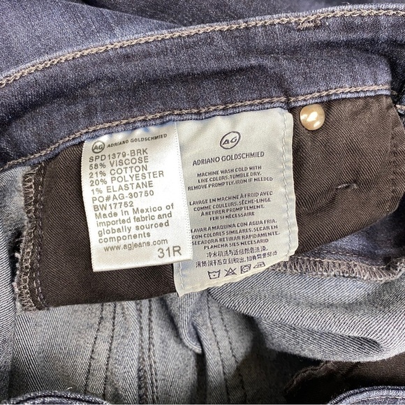 AG Adriano Goldschmied The Farrah Skinny High Rise Jeans Sz 31 - Picture 8 of 10